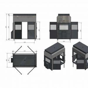 Cabina acústica con puertas de acceso Cabina acústica con puertas de acceso