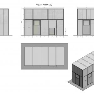 Cabina acústica con puertas de acceso Cabina acústica con puertas de acceso