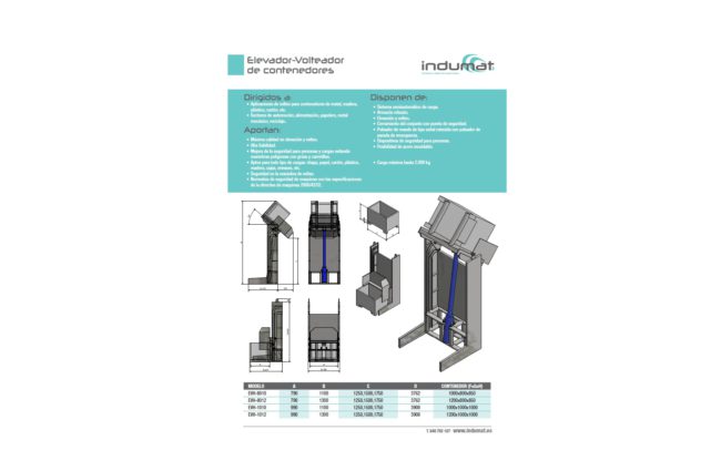 Elevador-Volteador de contenedores