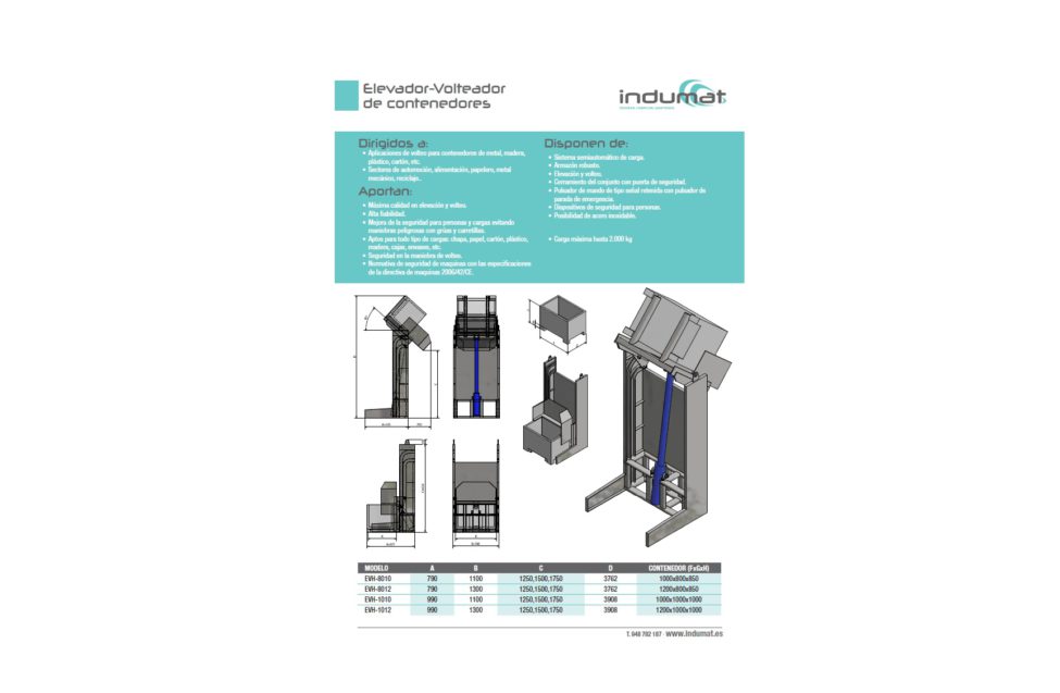 Elevador-Volteador de contenedores